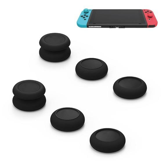 Left + Right Gamepad Rocker Cap Button Cover for Switch (Black)