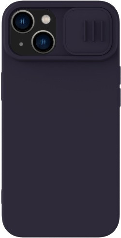 NILLKIN CamShield MagSafe Liquid Silicone Phone Case for iPhone 14 (Deep Purple)