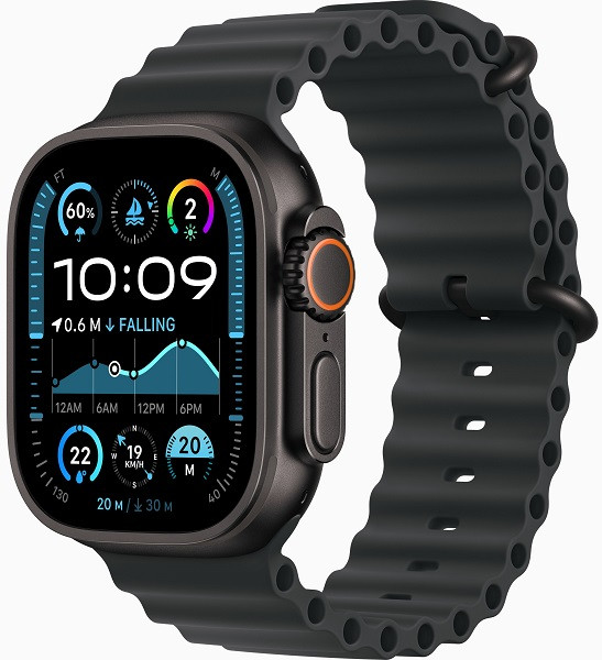 Apple Watch Ultra 2 GPS + Cellular 49mm Black Titanium Case with Black Ocean Band