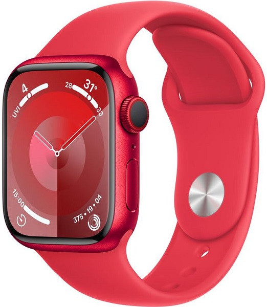 Apple Watch Series 9 GPS + Cellular 41mm Red Aluminium Case with S/M Red Sport Band