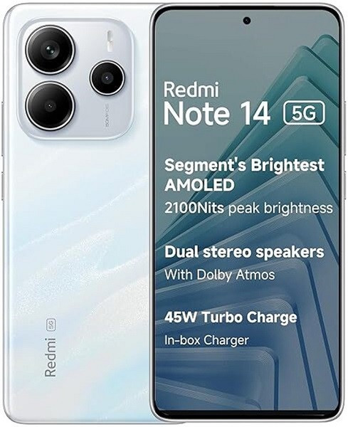 Xiaomi Redmi Note 14 Dual Sim 256GB Mistyque White (8GB RAM) - Global Version