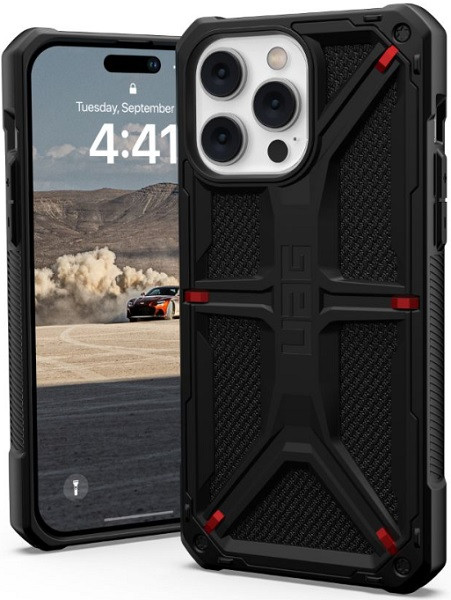 UAG Monarch Kevlar with Rugged Lightweight Slim Shockproof Protective Case for iPhone 14 Pro Max (Black)