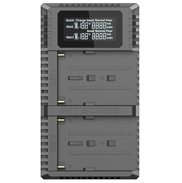 Nitecore USN3 Pro Charger for Sony NP-FM500H/F730/F750/F770/F970/F550 Batteries