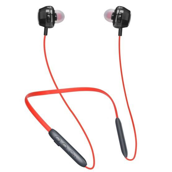 BH-I37 Bluetooth 5.0 Wire-controlled Bluetooth Earphone (Red)