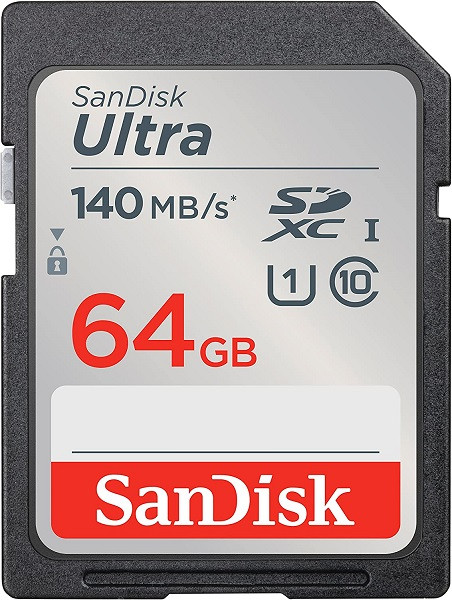SanDisk 64GB Ultra C10 140m/s U1 SDXC