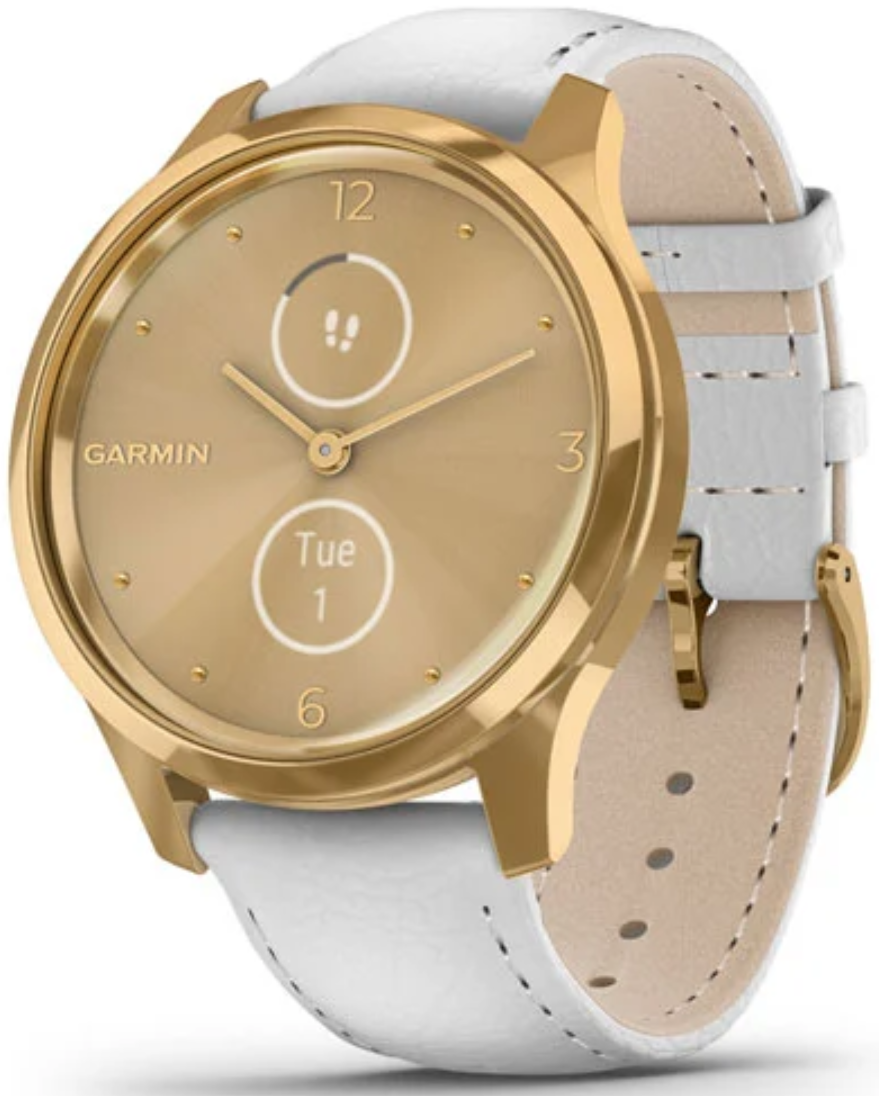 Garmin Vivomove Luxe Gold with White Band Garmin Vivomove Luxe Gold with White Band
