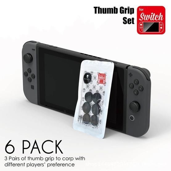 Left + Right Gamepad Rocker Cap Button Cover for Switch (Black)