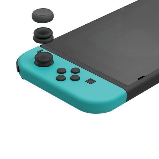 Left + Right Gamepad Rocker Cap Button Cover for Switch (Black)