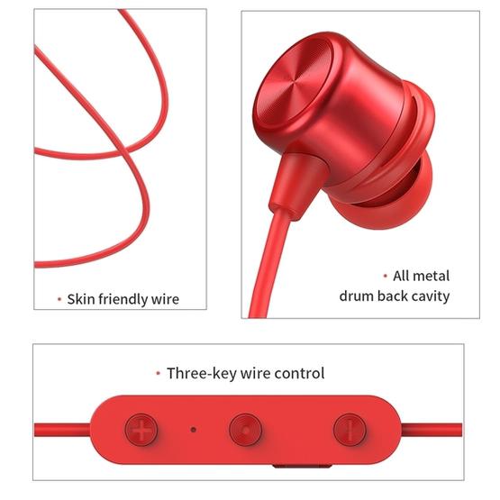 JOYROOM JR-D3S Bluetooth 4.2 Dual Battery Sports Bluetooth Earphone Red