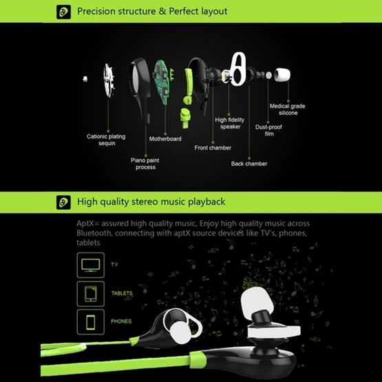 Universe IPX4 Waterproof Sports Wireless Bluetooth V4.1 Earphone Stereo Black