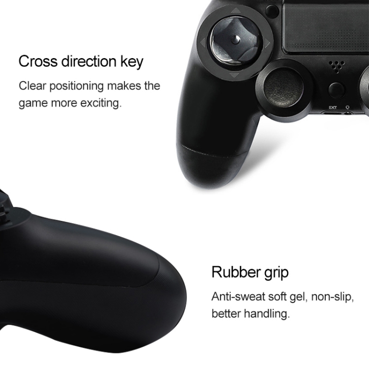 Wireless Bluetooth Game Handle Controller with Lamp for PS4(White)
