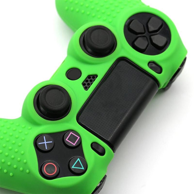 Non-slip Silicone Protective Case for Sony PS4 (Green)